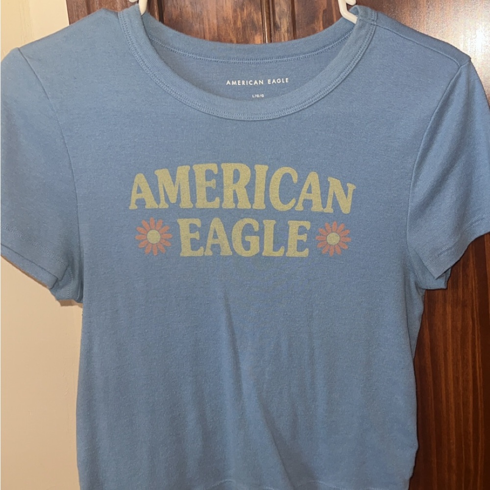 American Eagle Outfitters Blue Graphic Tee